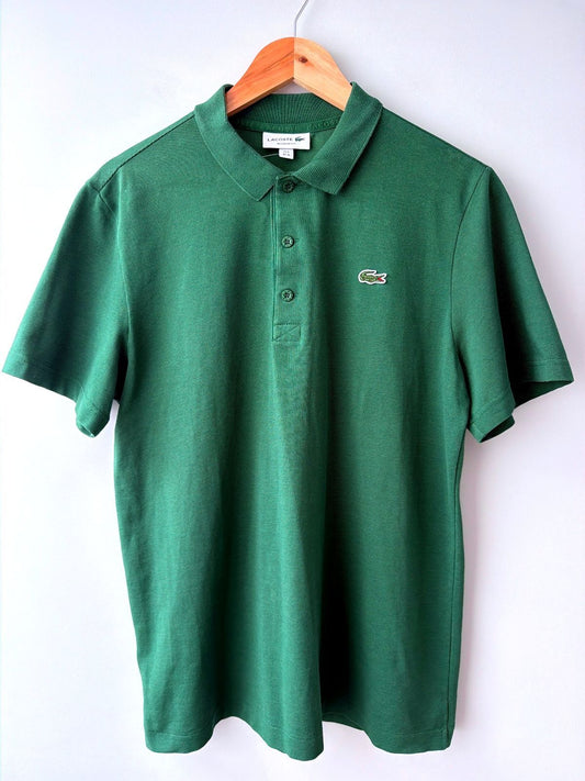 Men’s Lacoste Premium Polo Top In Green - Medium - 3563