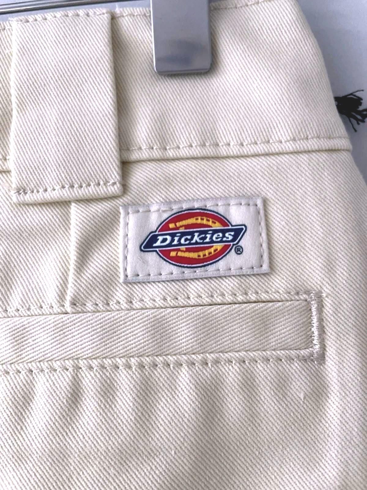 Women’s Dickies Wide Leg Chino Trousers In Cream - W24/L32 - 3006