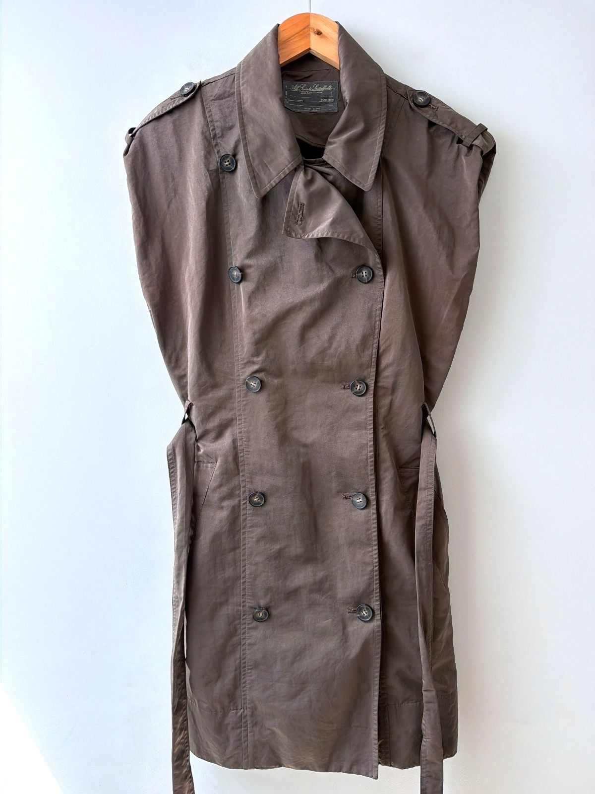 Women’s Allsaints Anais Sleeveless Belted Trench Dress In Brown - Uk14 - 3570