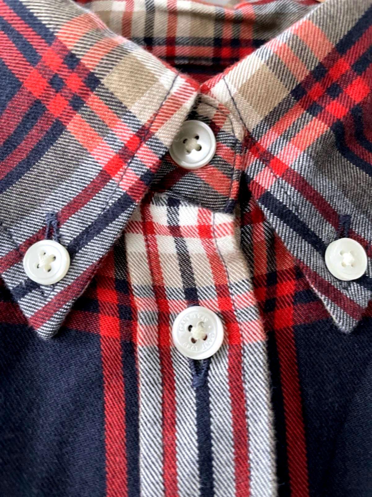 Women’s Gant Flannel Checked Oversized Fit Brushed Cotton Shirt in Blue/Red - UK10 - 2993