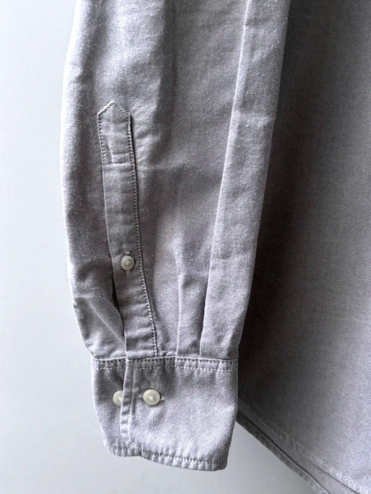 Men’s Uniqlo Slim Fit Long Sleeve Chambray Oxford Shirt in Grey - Medium - 0775