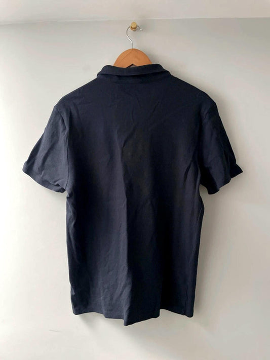 Men’s Reiss Short Sleeve Slim Fit Knitted Polo Top In Navy - XLarge - 2746
