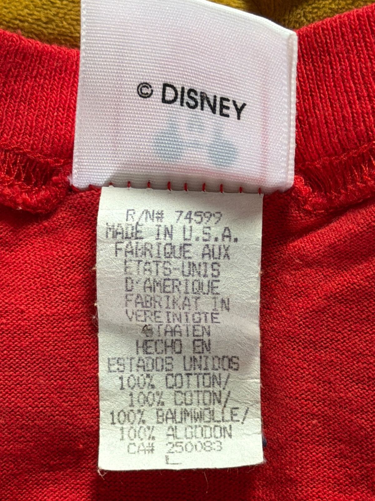 Unisex Vintage 90's Disney Mickey Mouse Made In U.S.A T-shirt - Large - 3758