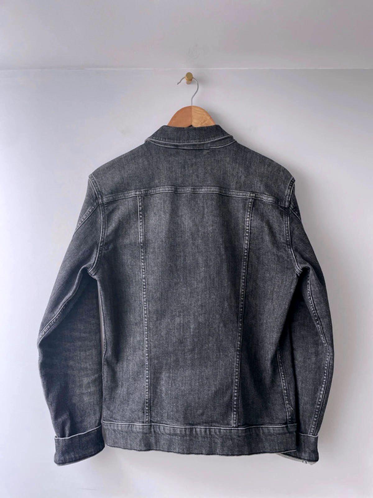 Women’s Allsaints Denim Trucker Jacket Coat In Washed Black - Small - 2132