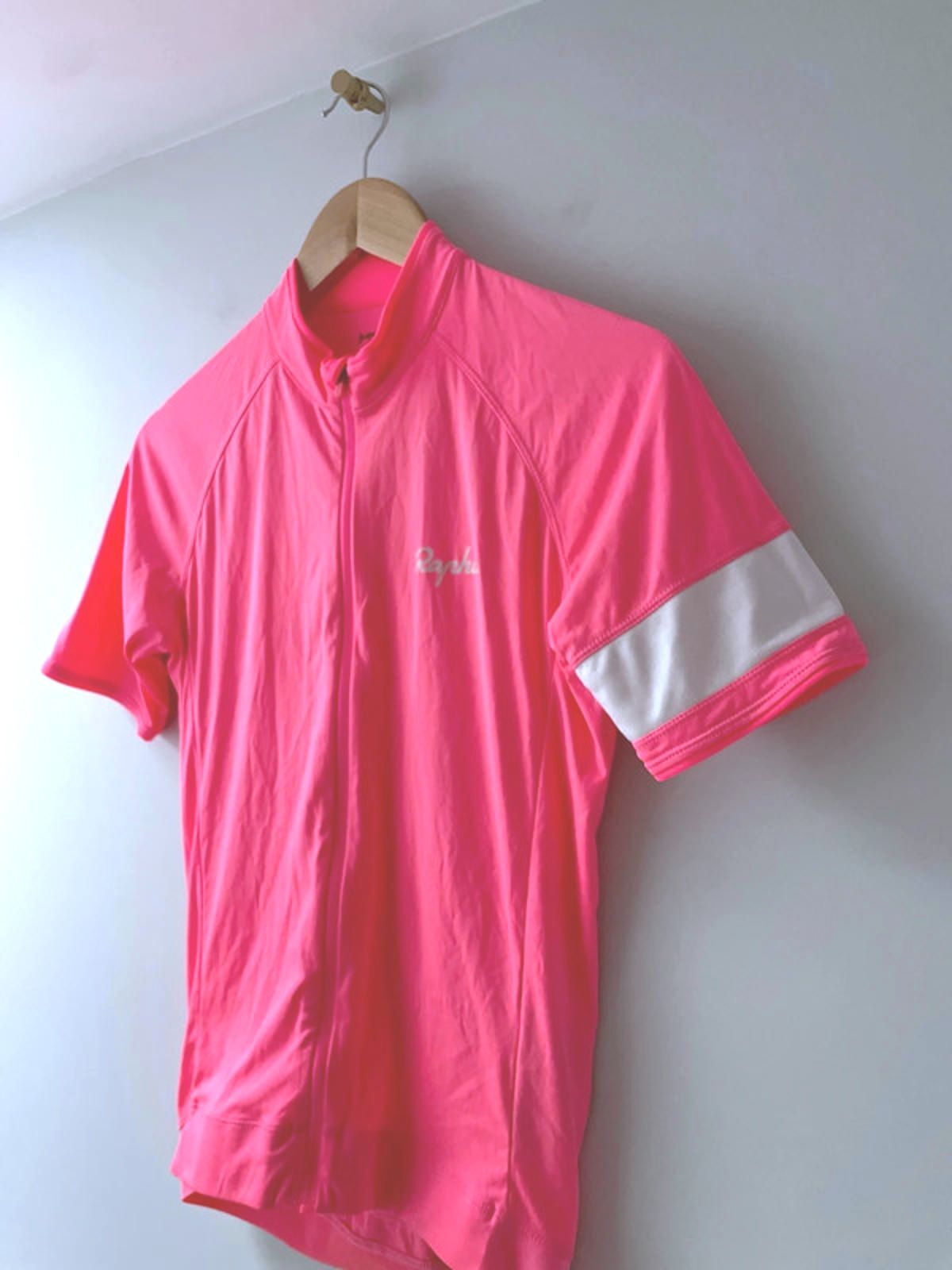 Men's Rapha Short Sleeve Core Cycling Jersey Top In Pink - Small - 2853