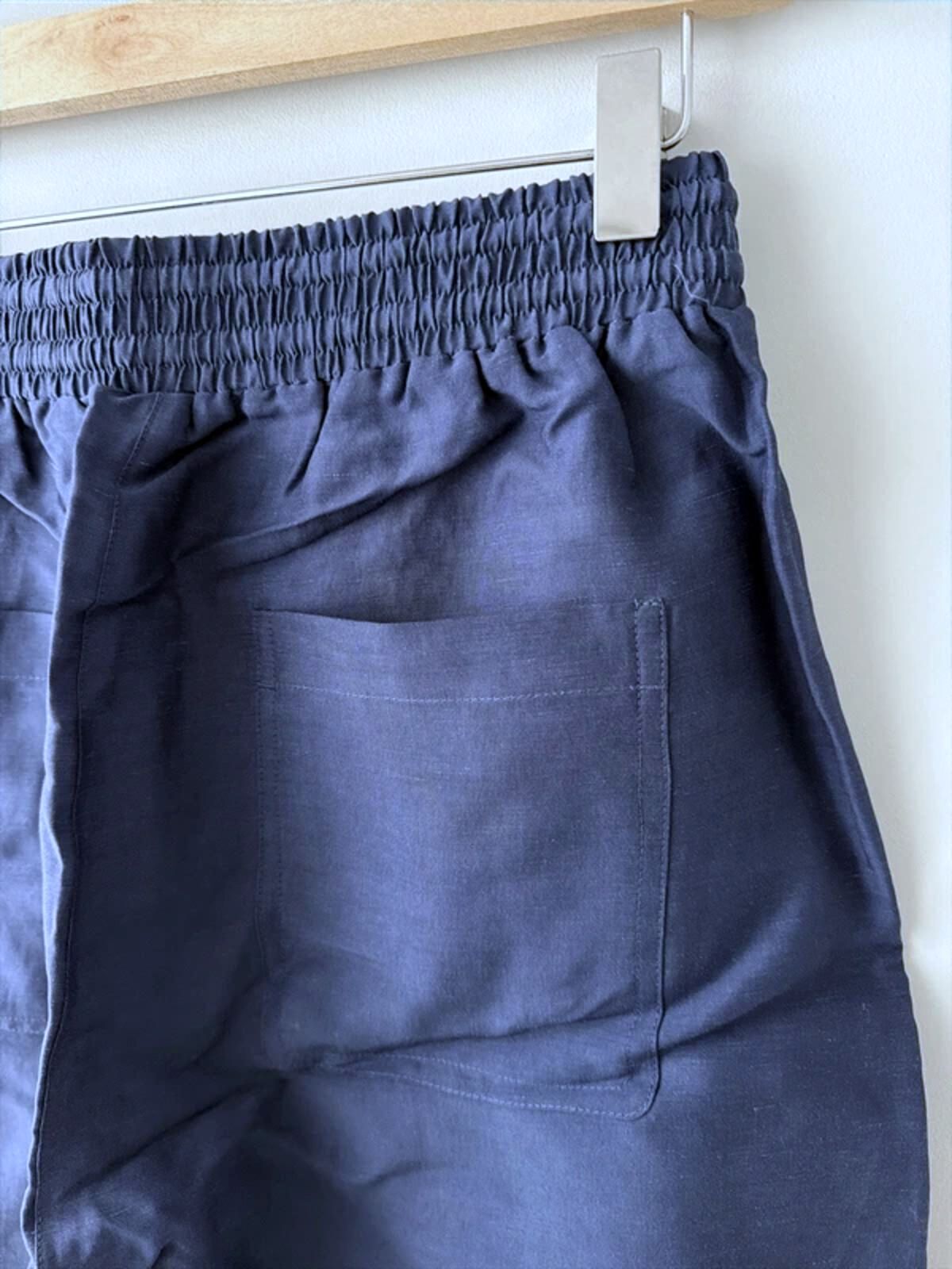 Women’s & Other Stories High Waisted Linen Shorts In Navy - XSmall - 3365