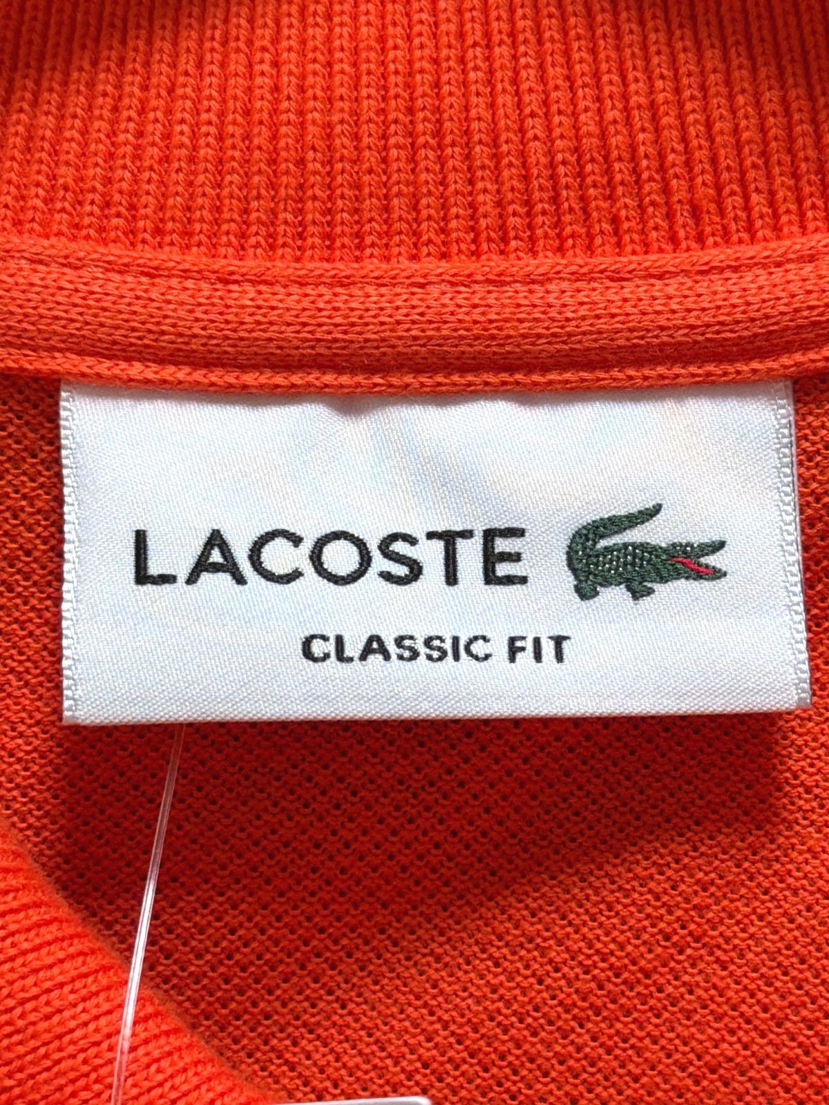 Men’s Lacoste Classic Fit Polo Shirt Top In Orange - Large - 3669