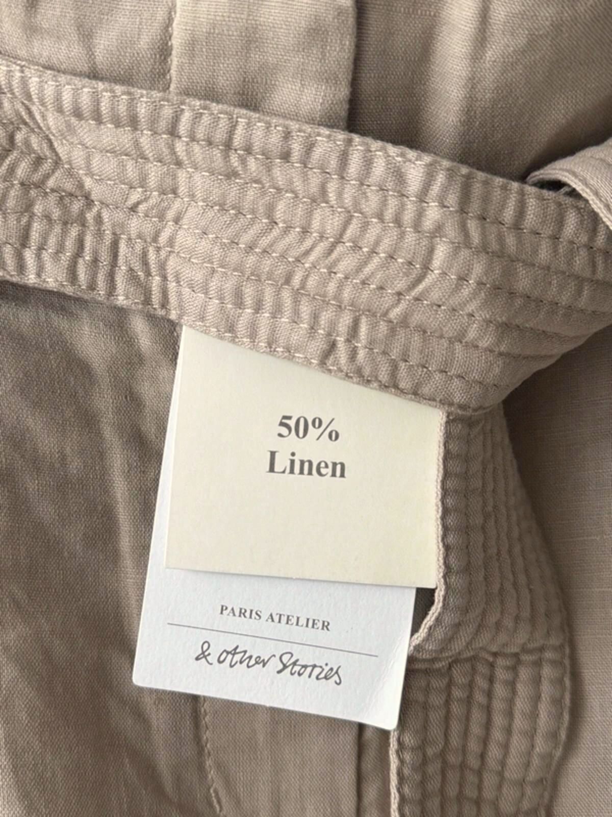 Women’s & Other Stories linen tie front paperbag style shorts - Uk6 - 3445