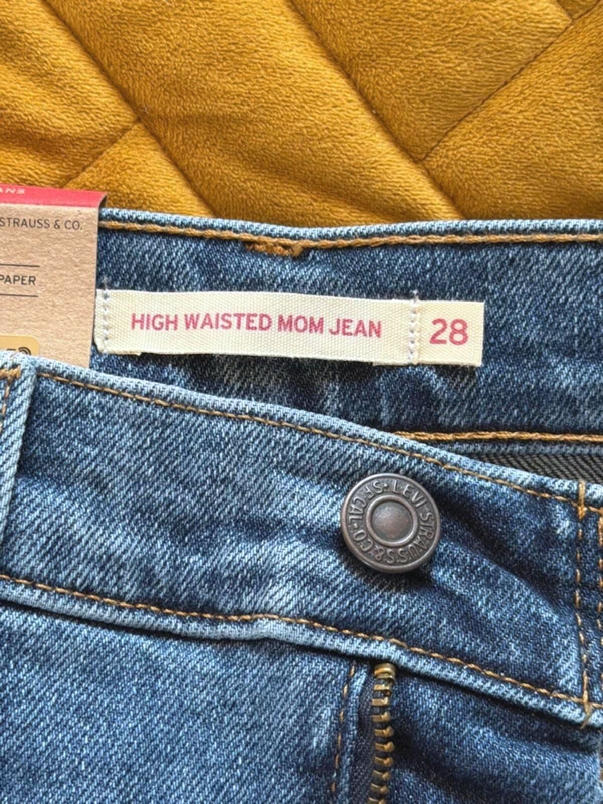 Women’s High Waisted Straight Leg Stretch Fit Mom Jeans - W28/L27 - 3434