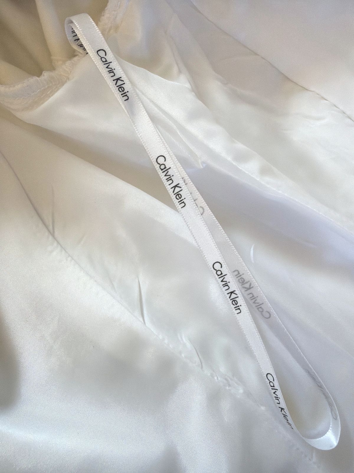 Women’s Calvin Klein Utility Belted Shirt Dress In Off White - Uk12 - 3634