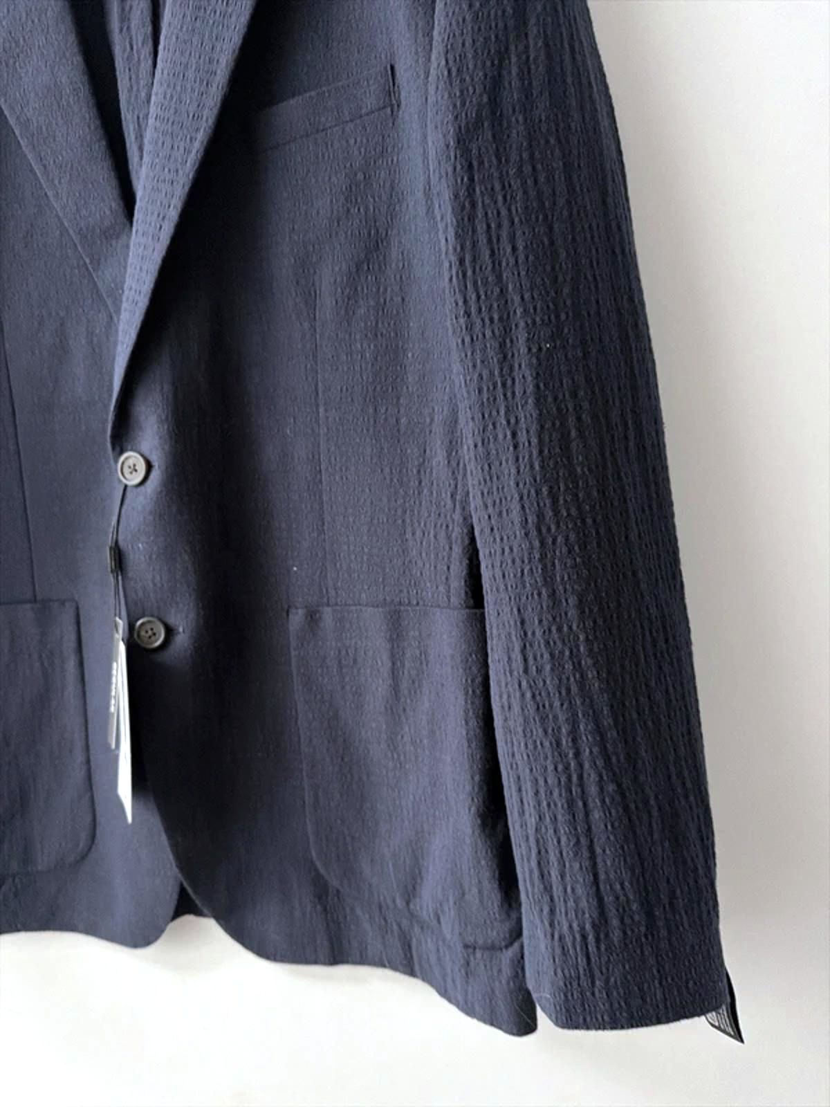 Men’s Jack & Jones Premium Linen Seersucker Blazer In Navy - Medium - 3282