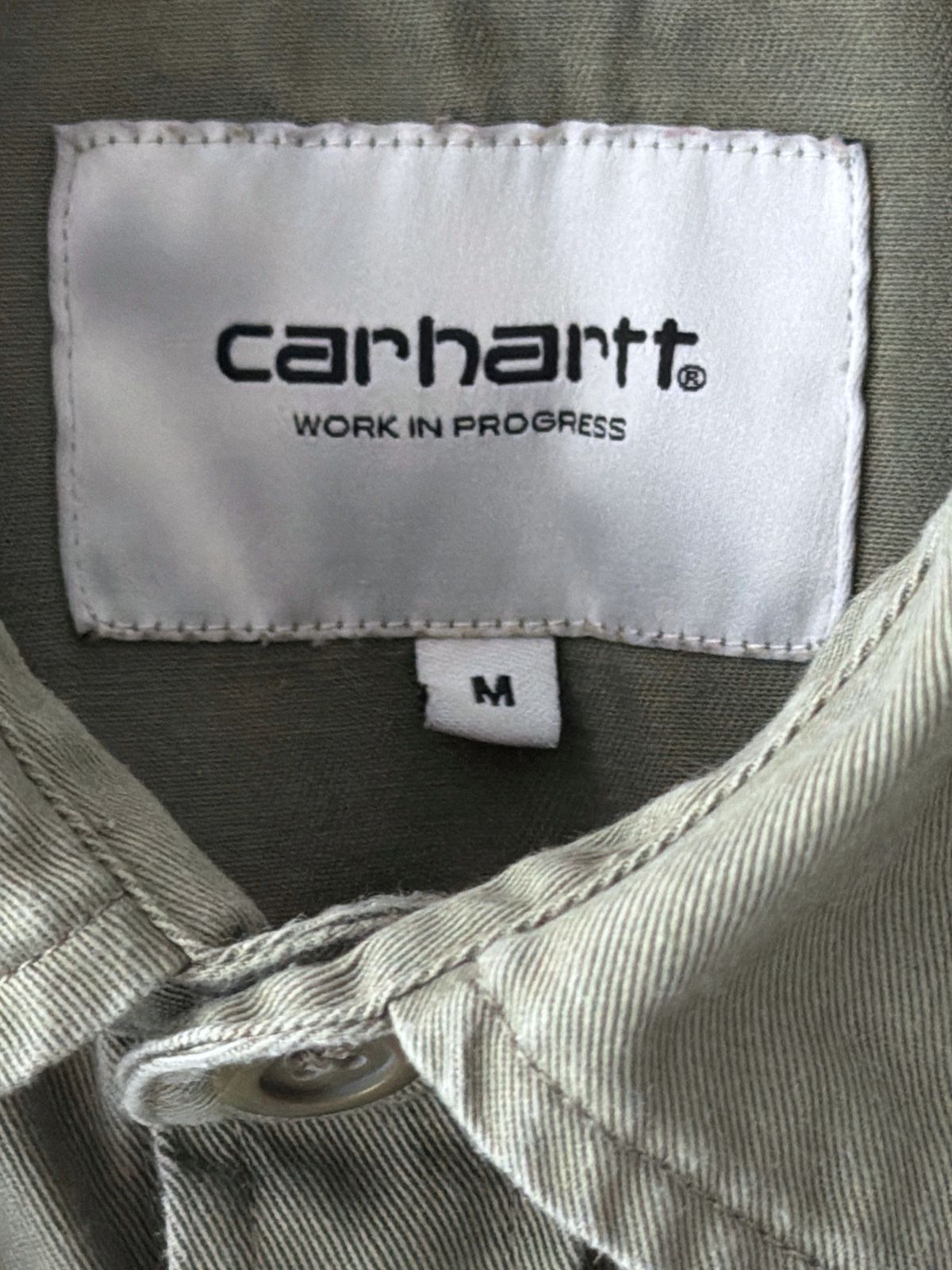 Men’s Carhartt Hector Military Style Long Sleeve Shirt In Khaki - Medium - 3798