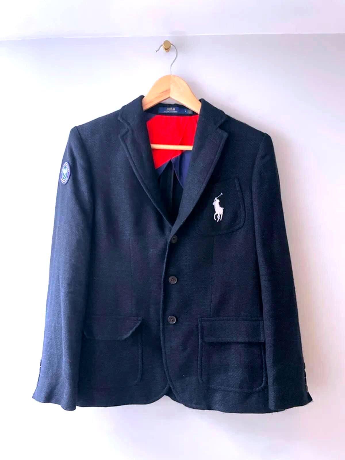 Women's Ralph Lauren Wimbledon Linen/Wool Umpire Blazer in Navy - UK8 - 2876