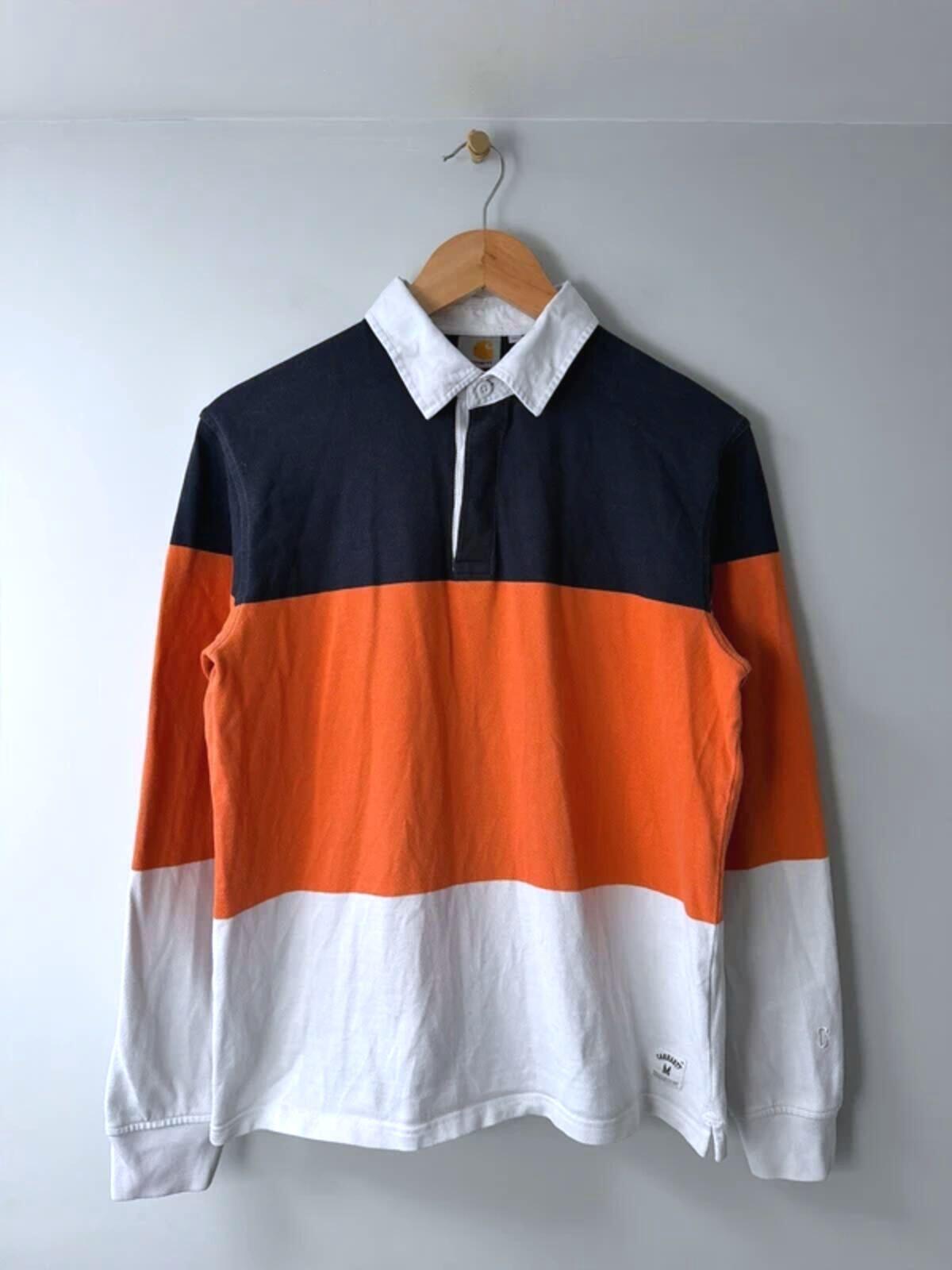 Men’s Carhartt Long Sleeve Hockey Rugby Polo Top - Medium - 3553