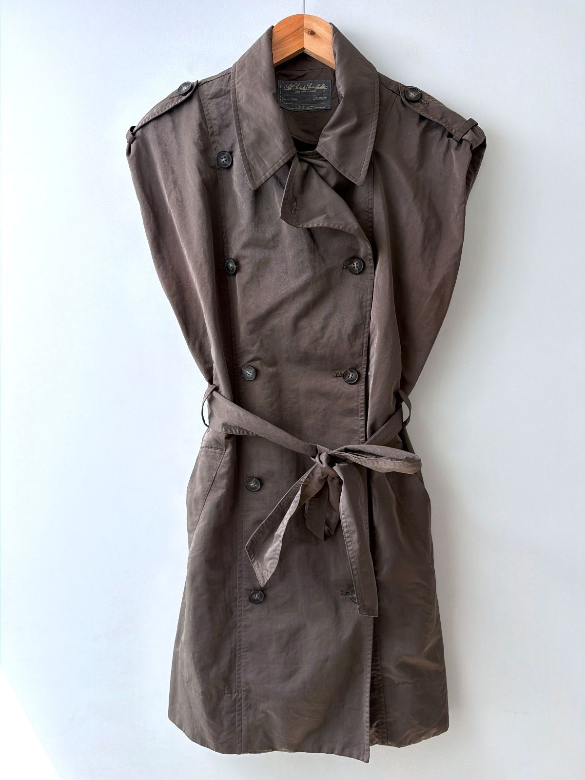 Women’s Allsaints Anais Sleeveless Belted Trench Dress In Brown - Uk14 - 3570