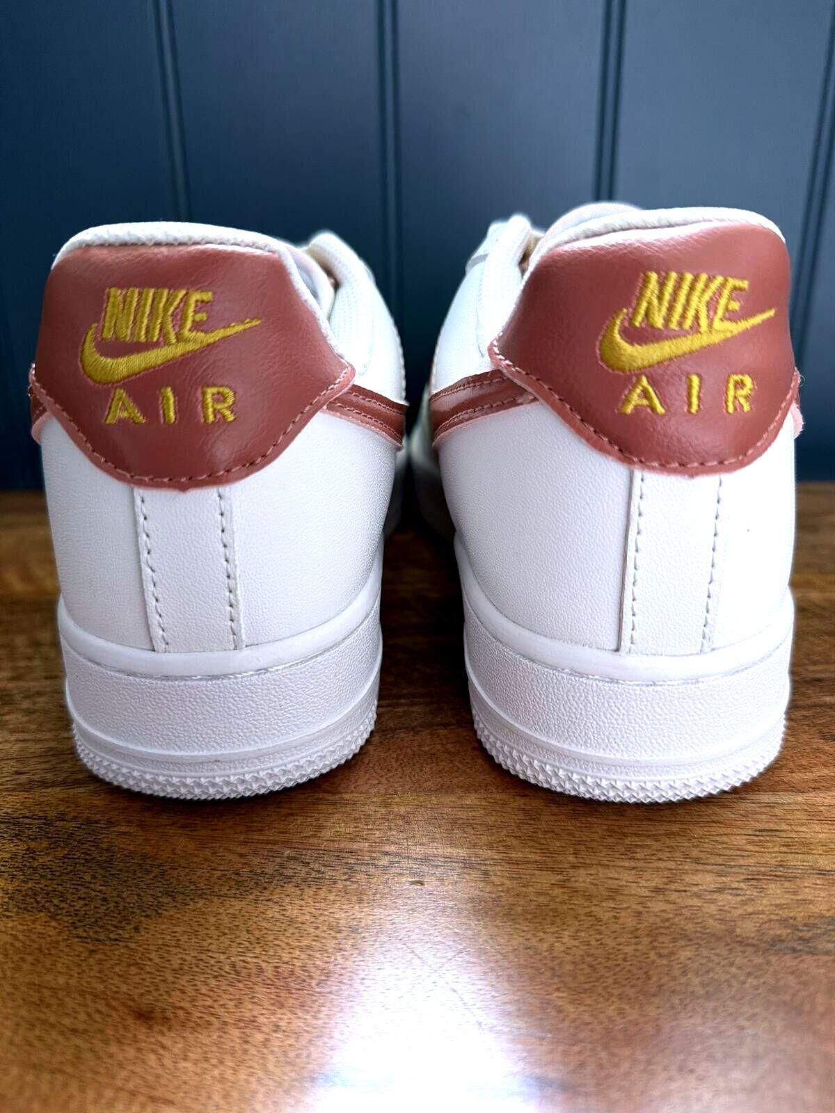 Women's Nike Air Force 1 Low Leather Trainers In White/Gold - UK5.5 - 3541