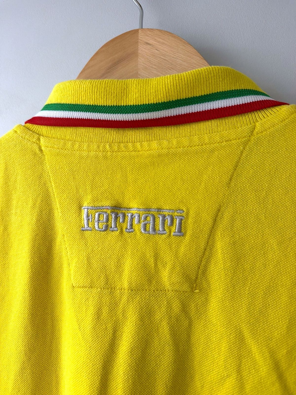 Men’s Vintage Ferrari Hungarian 2000 Grand Prix Polo In Yellow - Large - 3716