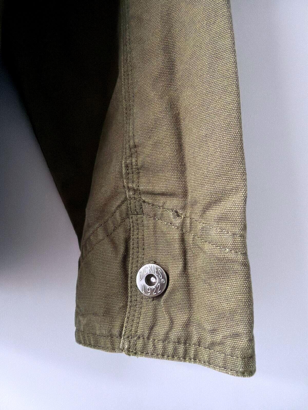 Mens Dickies Workwear Military Style Shirt Jacket In Khaki - Small - 3532