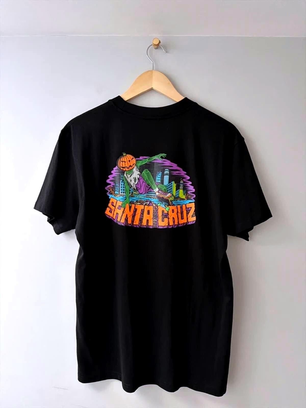 Men’s Santa Cruz Kendall Pumpkin Crew Neck T-shirt In Black - Medium - 3213