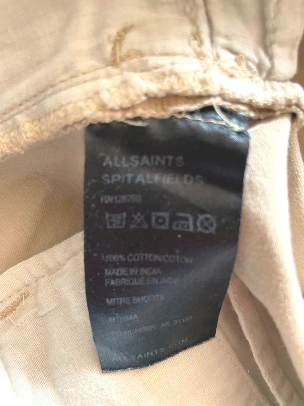 Women's Allsaints Premium Classic Chino Shorts In Beige - W30 - 1665