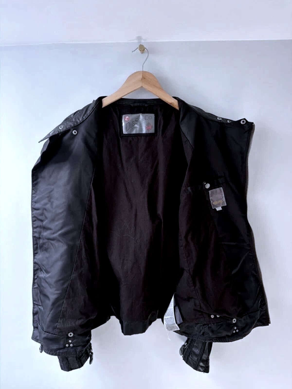 Mens Diesel FLA Speed King Daytona Vintage Biker Jacket In Black - Large - 3550