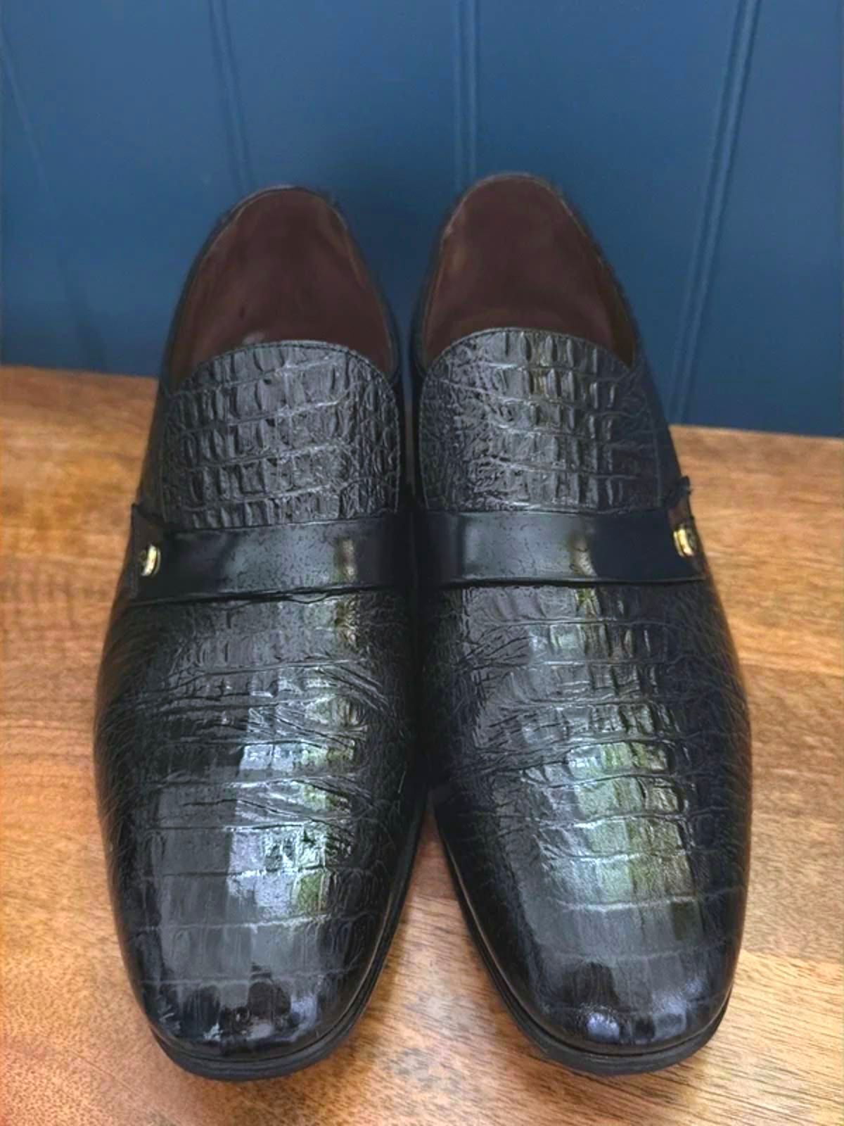 Men’s Grenson Premium Made In England Leather Loafers In Black - Uk8 - 3225