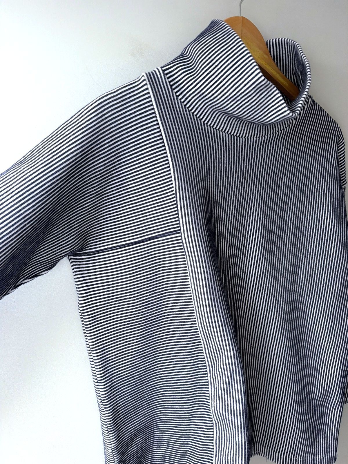 Women’s COS Striped Cotton Blend Turtleneck Sweater - Medium - 3783