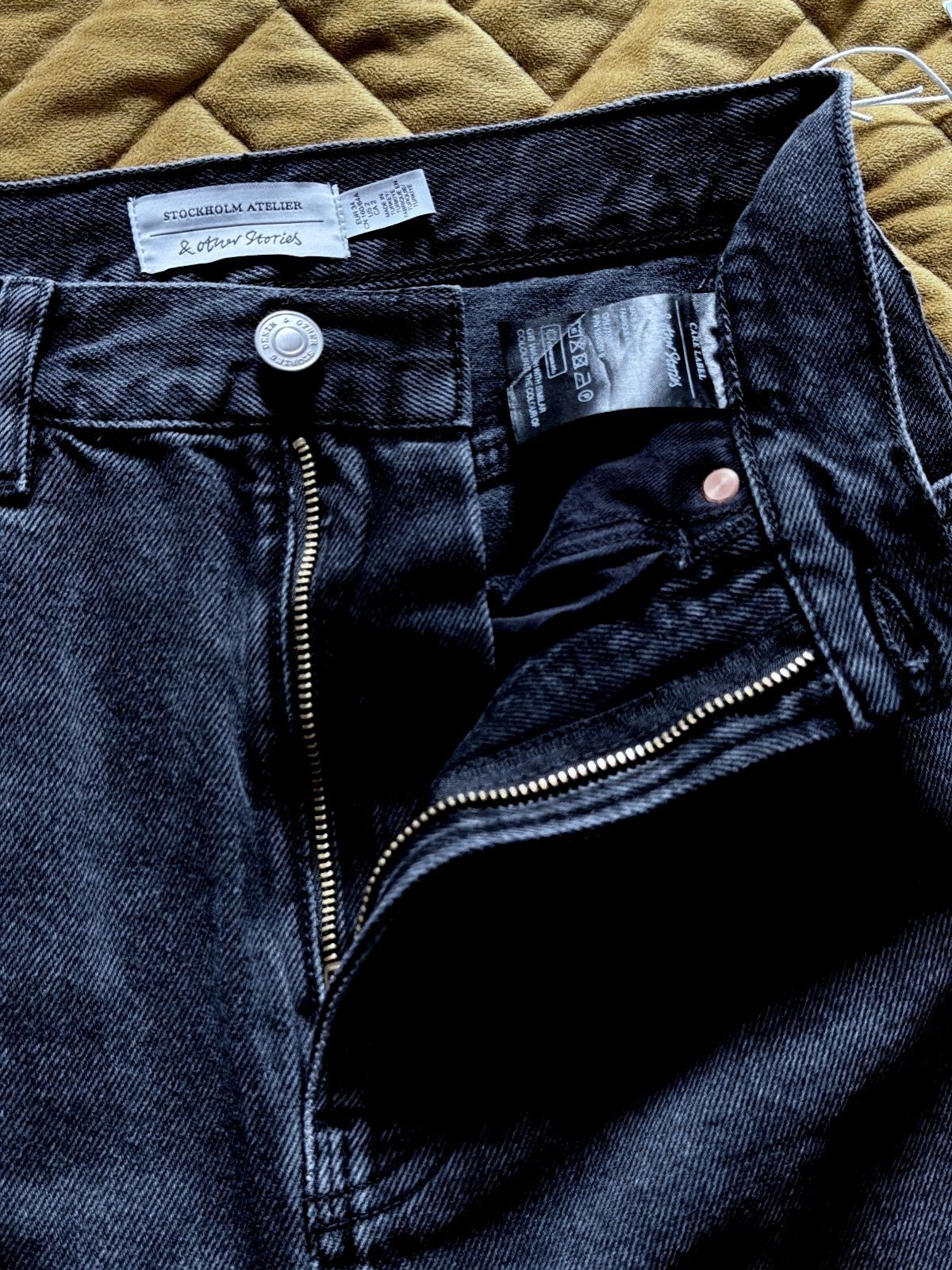 Women’s & Other Stories Longline Denim Skirt In Washed Black - W27/L34 - 3753
