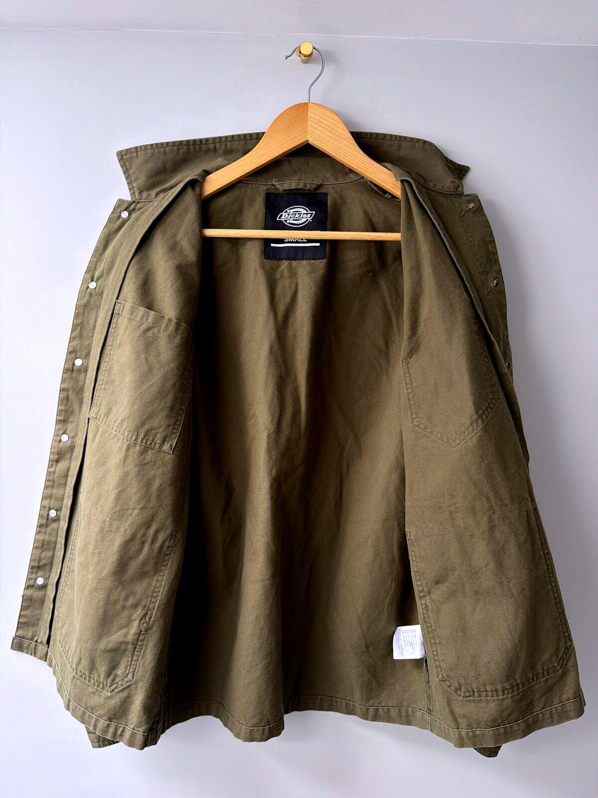 Mens Dickies Workwear Military Style Shirt Jacket In Khaki - Small - 3532