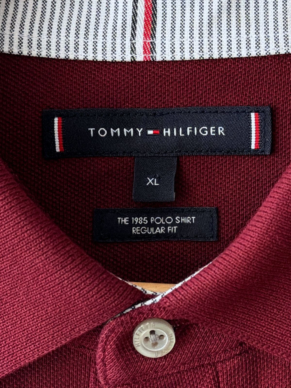 Men’s Tommy Hilfiger The 1985 Regular Fit Polo Shirt In Burgundy - XLarge - 3826