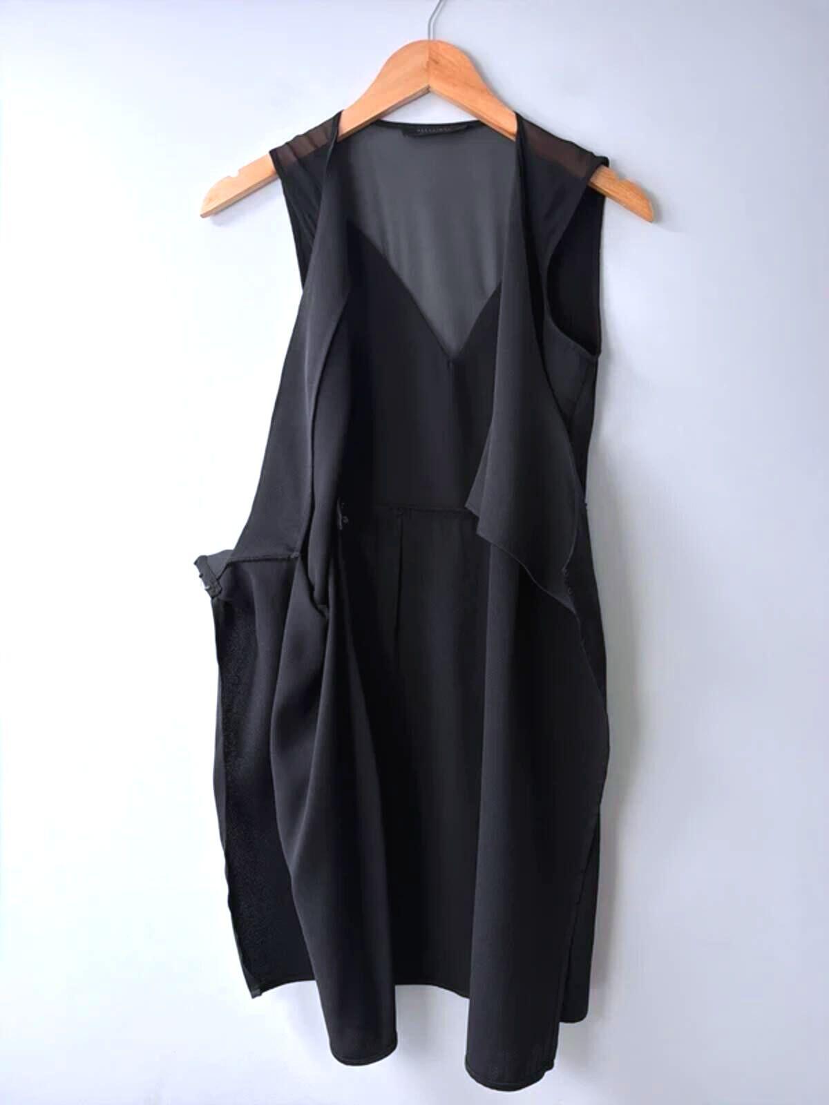 Women’s Allsaints Anika Premium Wrap Dress In Black - Uk8 - 3555