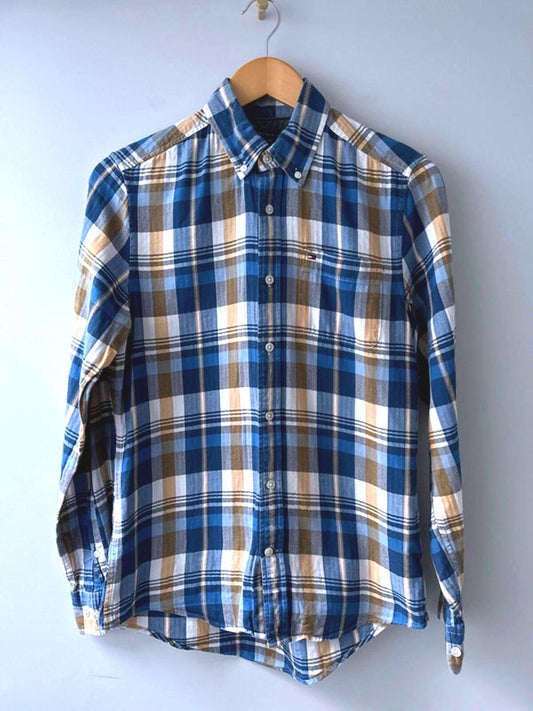 Men’s Tommy Hilfiger Premium Linen Check Shirt - XSmall - 0491