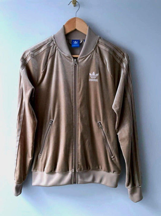 Women’s Adidas Limited Edition Firebird Track Jacket In Velour - UK8 -2522