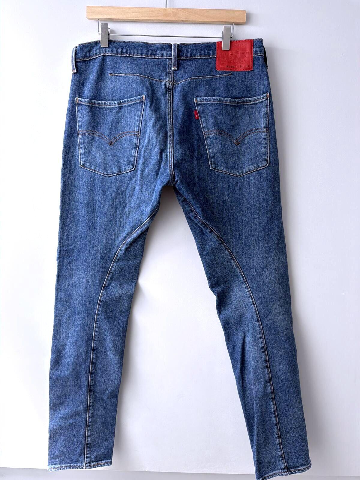 Mens Levi's Engineered LEJ 512 Slim Twist Fit Jeans In Navy - W34/L34 - 3512