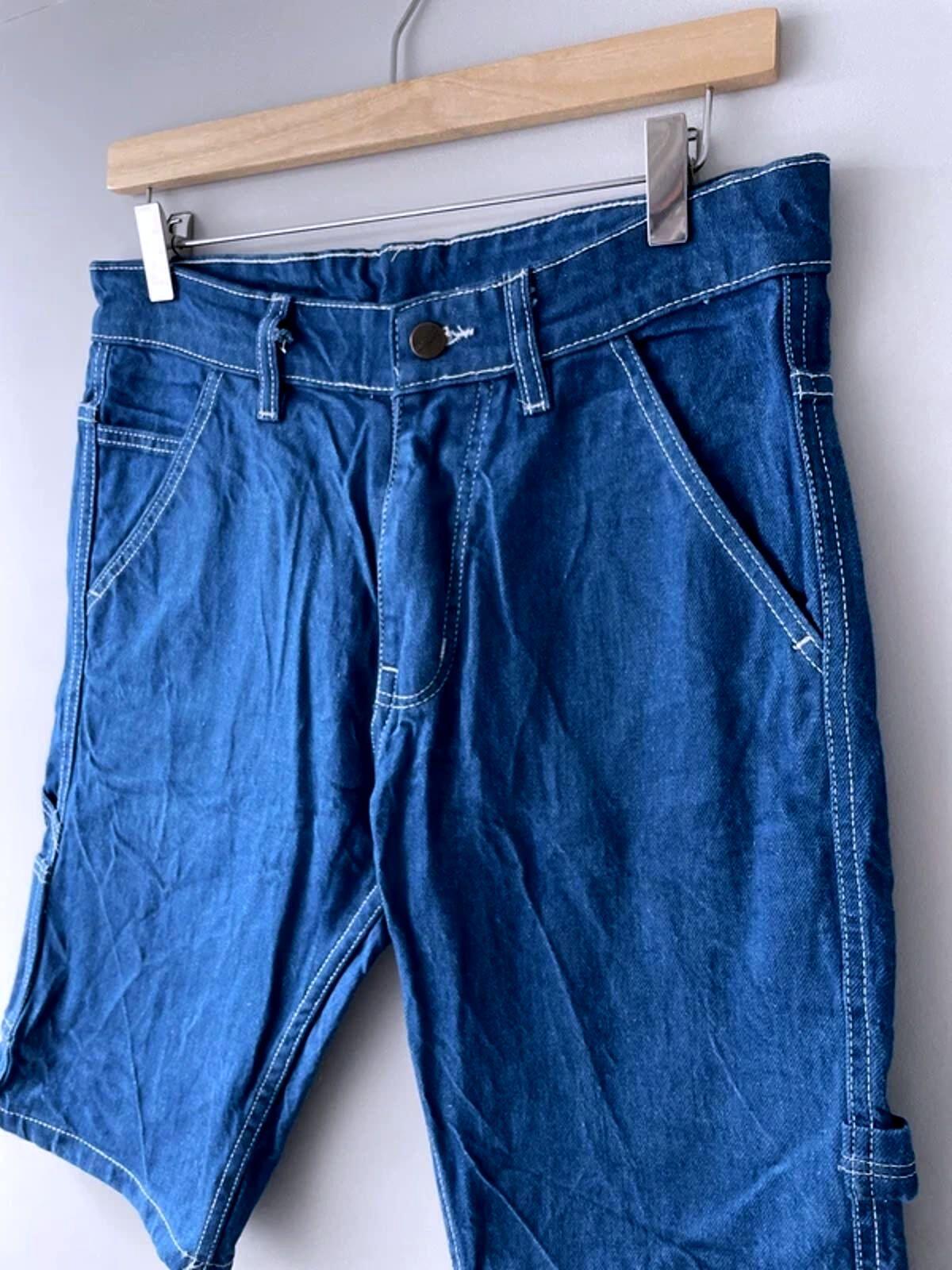 Men’s Carhartt Baggy Fit Cargo Denim Shorts In Navy Blue - W32/L11 - 3146