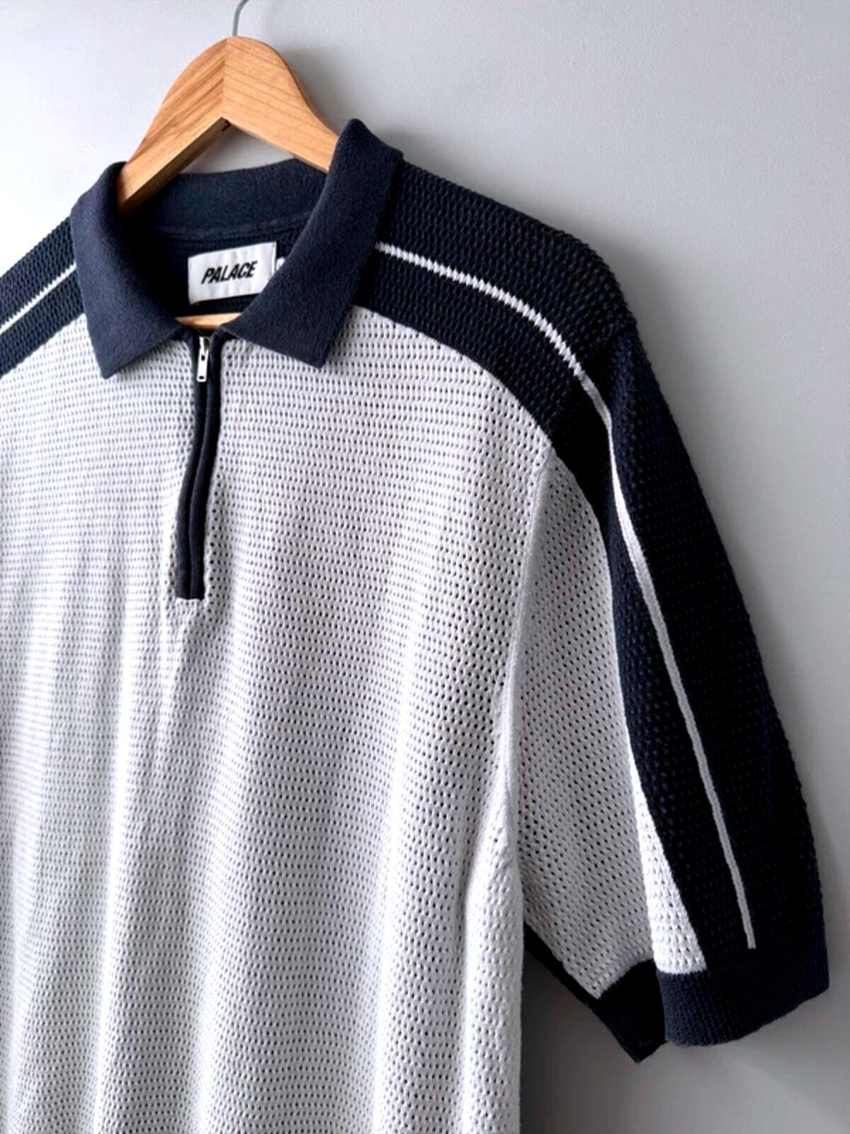 Men’s Palace Tex Knitted Polo Top In Navy - Large - 3397