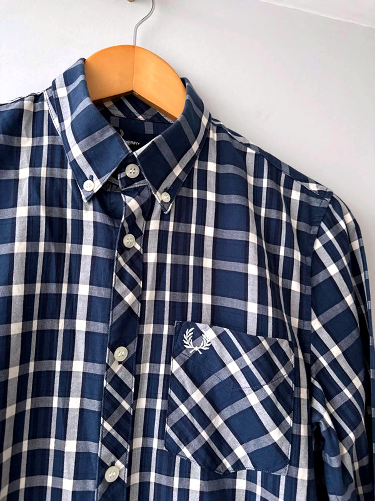 Men’s Fred Perry Check Oxford Shirt With Chest Pocket - Small - 0884