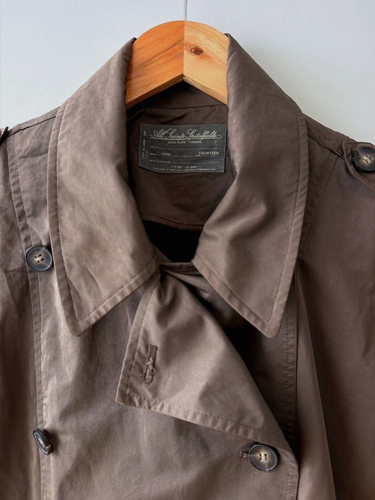 Women’s Allsaints Anais Sleeveless Belted Trench Dress In Brown - Uk14 - 3570