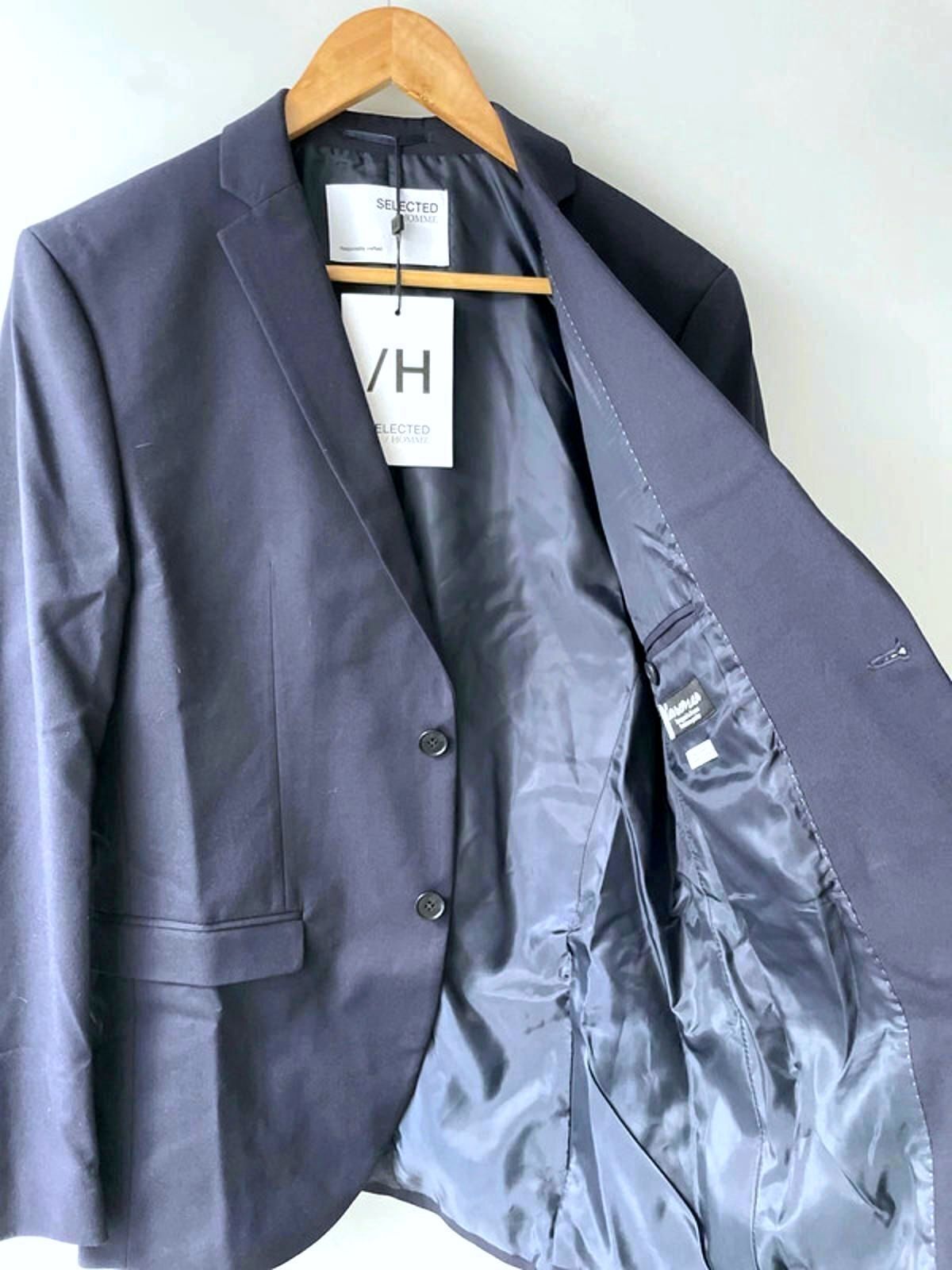 Men’s Selected Homme Double Button Blazer Jacket In Navy - 2283 - Small (36R)