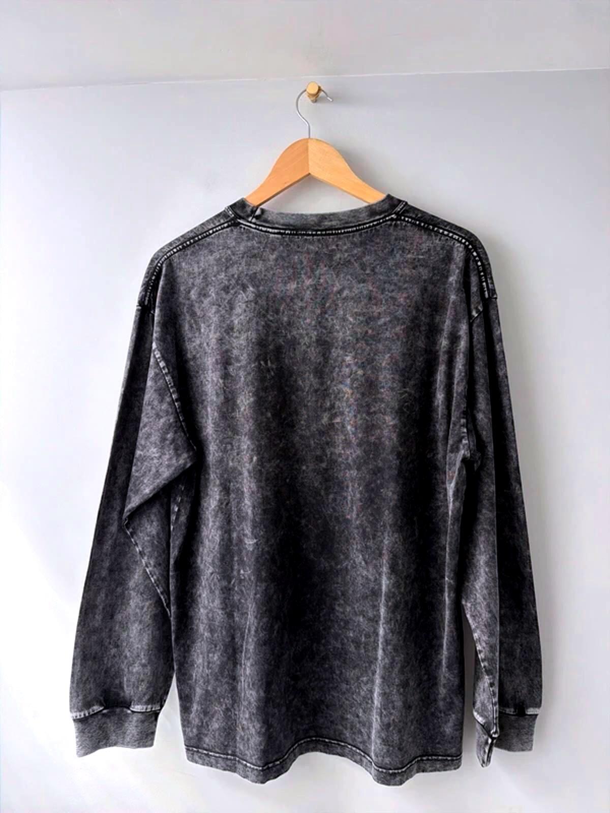 Men’s XLarge Oversized Fit Acid Wash T-shirt In Black - Mediim - 3202