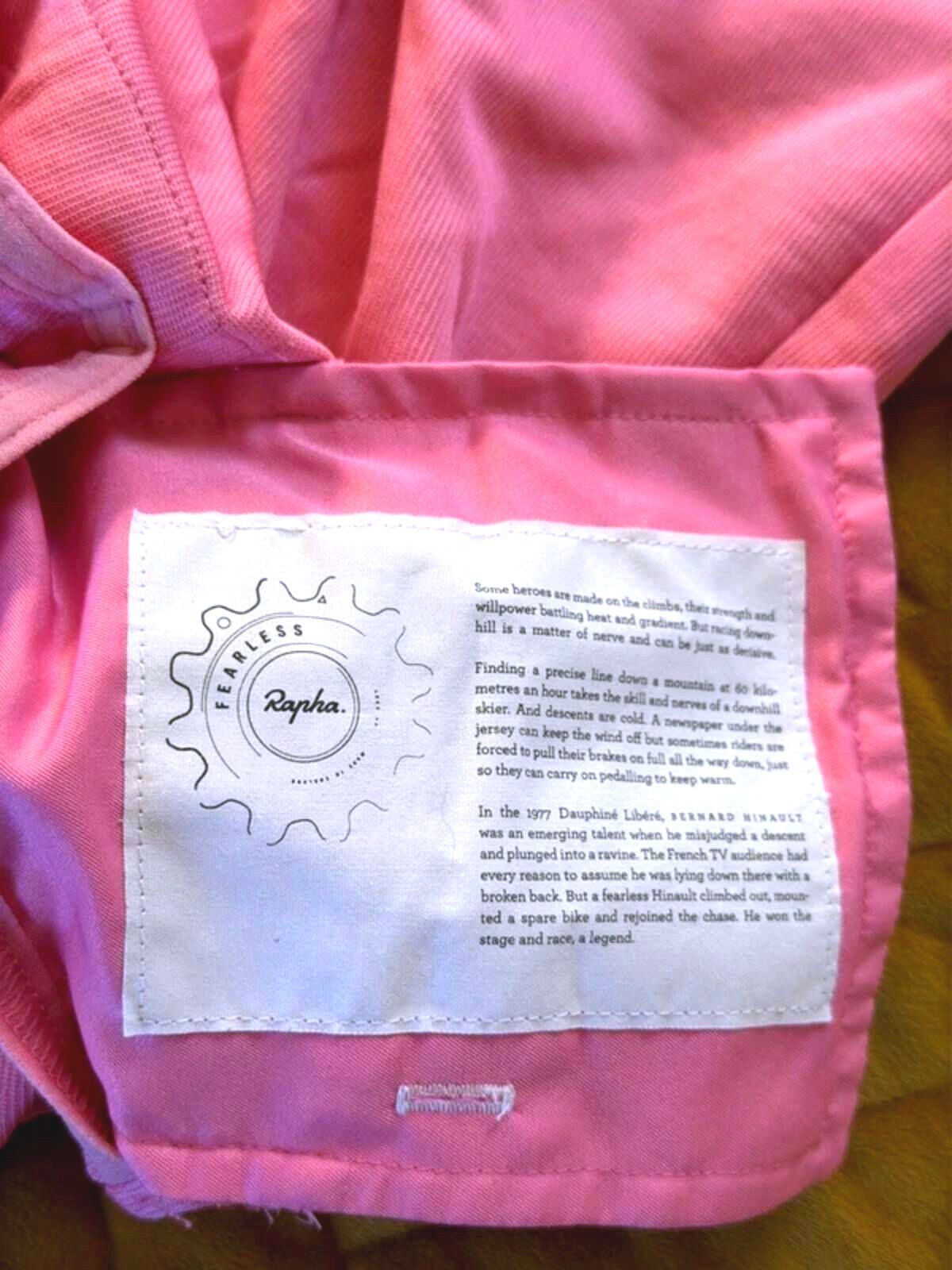 Men’s Rapha Premium Merino Wool Blend Cycling Jersey Top In Pink  - Medium - 3420