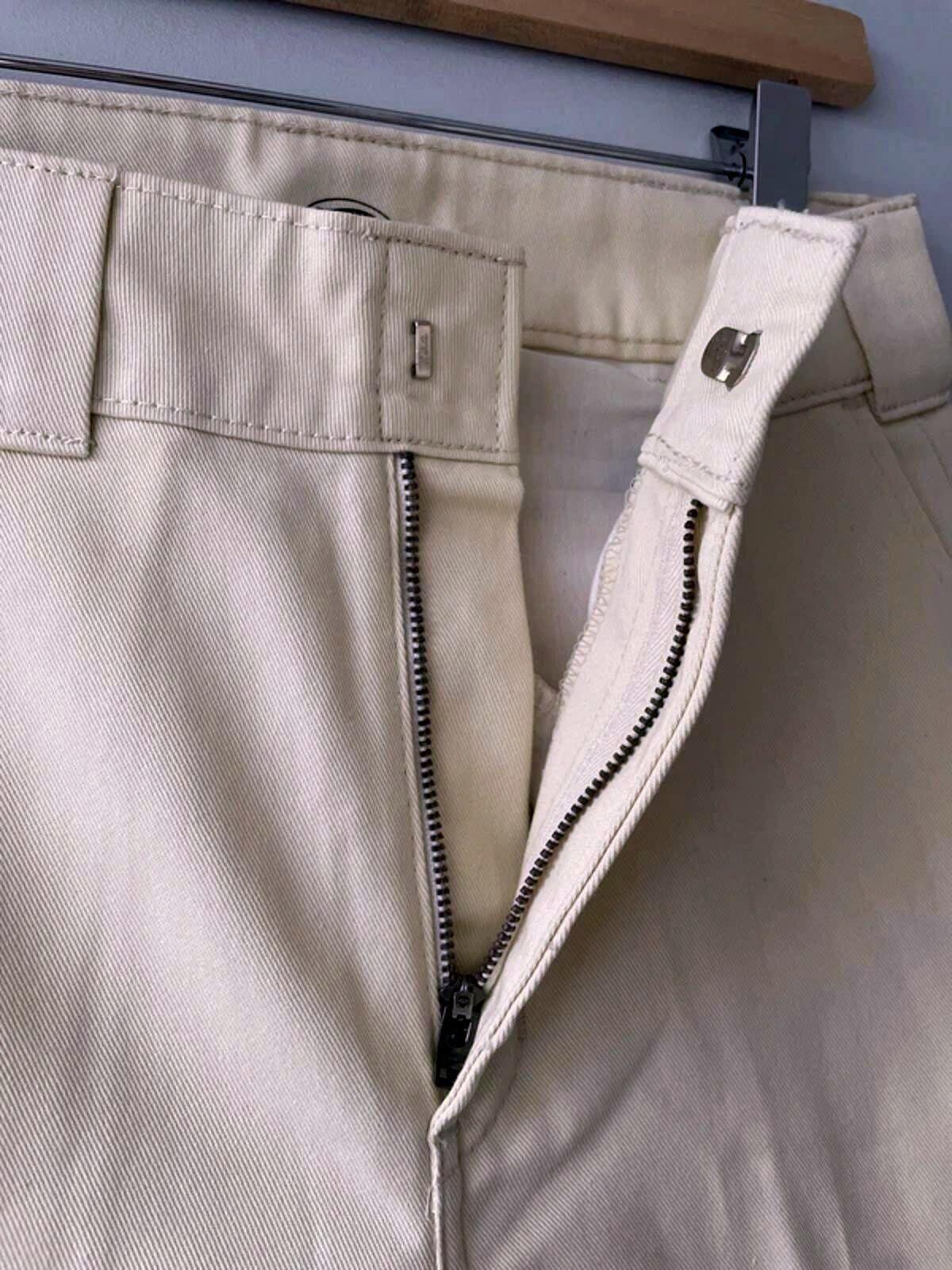 Women’s Dickies Wide Leg Trousers Chino In Cream - W24/L32 - 3006