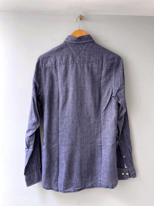 Men’s Tommy Hilfiger Premium Linen Shirt In Navy - XSmall - 1646