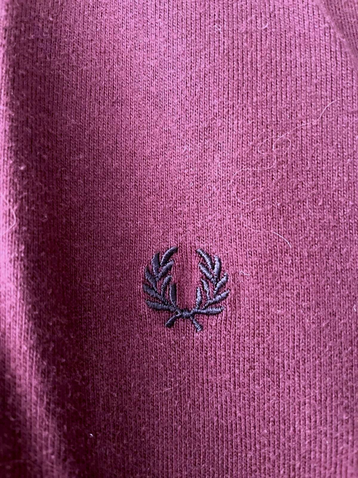 Men’s Fred Perry Classic Rugby Polo Top In Burgundy - Small - 2998