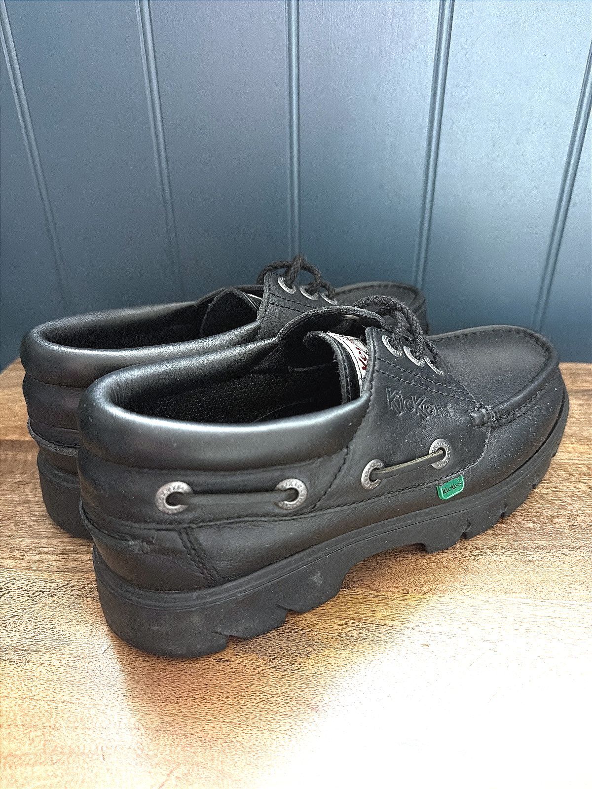 Women’s Kickers Chunky Sole Lace-up Shoes In Black - Uk7 - 3615