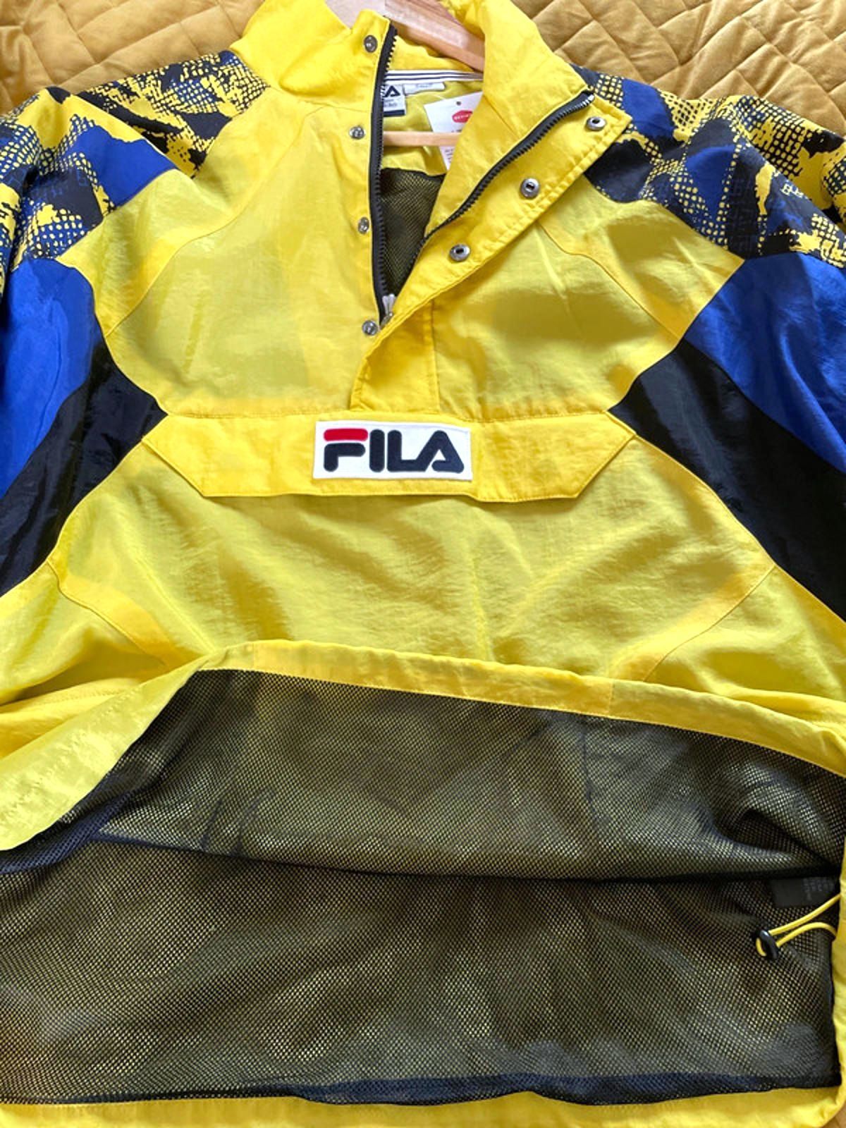 Men’s Fila Oversized Fit 1/4 Zip Retro Windbreaker Jacket - Small - 2065