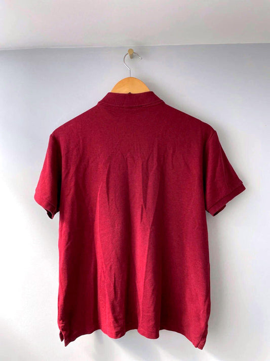 Men’s Ralph Lauren Slim Fit Polo Top In Burgundy - Medium - 1880