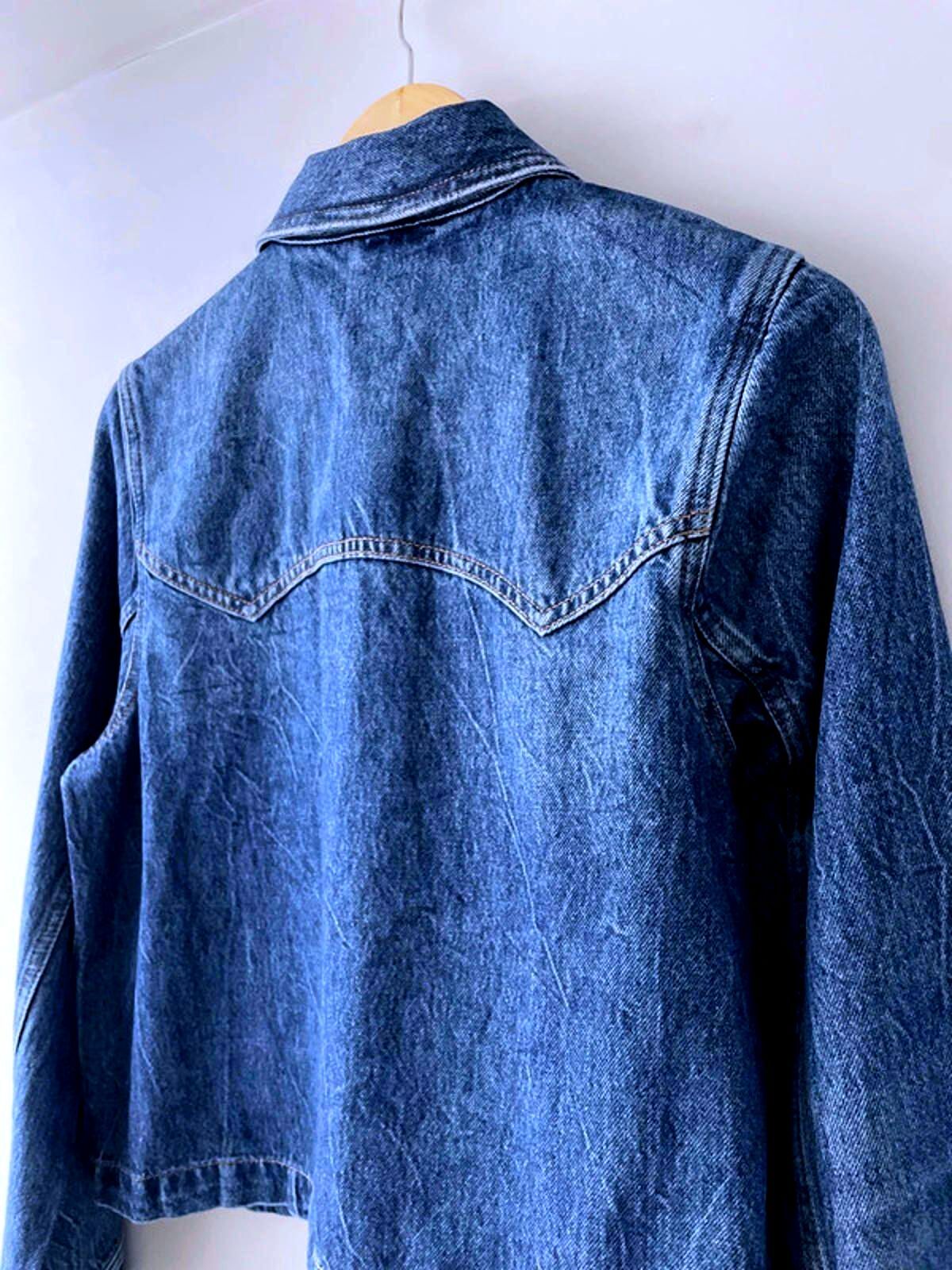 Women’s Tommy Hilfiger Embroidered Detail Denim Jacket In Navy - Small -2432