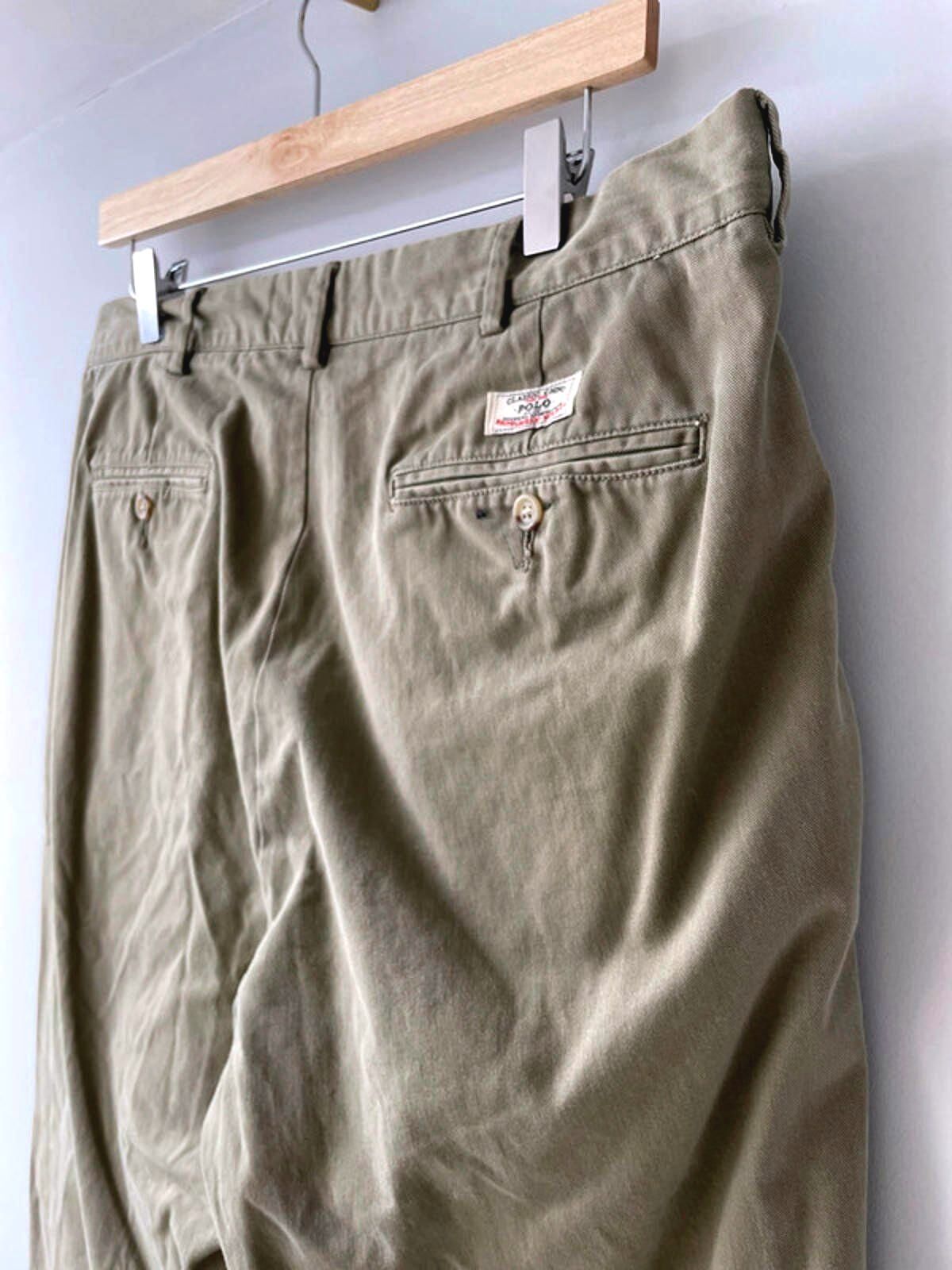 Men’s Ralph Lauren Premium Classic Chino Trousers In Khaki - W35/L30 - 1717