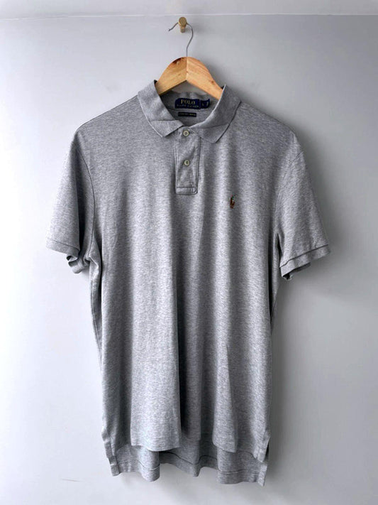 Men’s Ralph Lauren Pima Soft Touch Polo Top In Grey - Large - 1720
